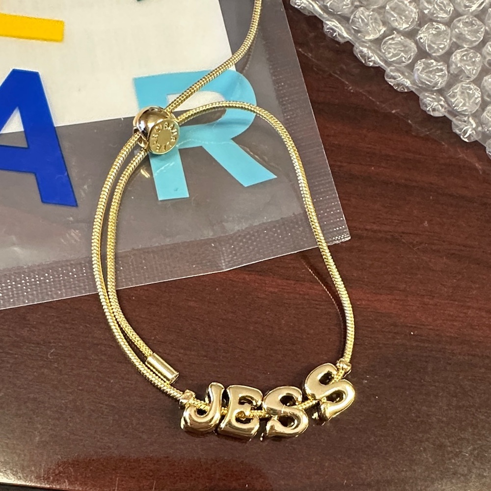 BaubleBar Gold Personalized Bracelet JESS
